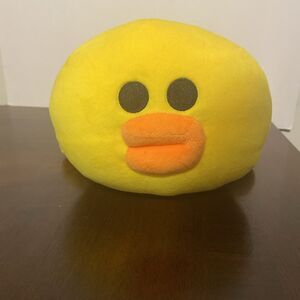 Line Friends Sally 14" Lying Plush Pillow Cushion Yellow Chick Stuffed Animal